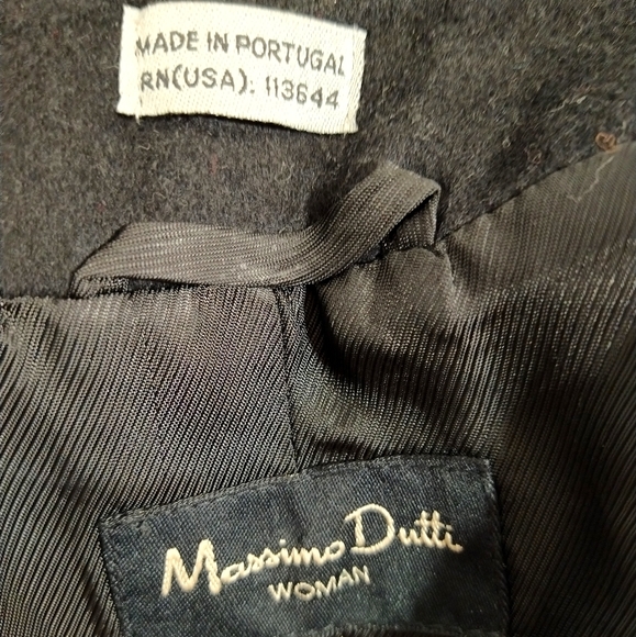 Massimo Dutti black wool cropped Jacket - Picture 4 of 13